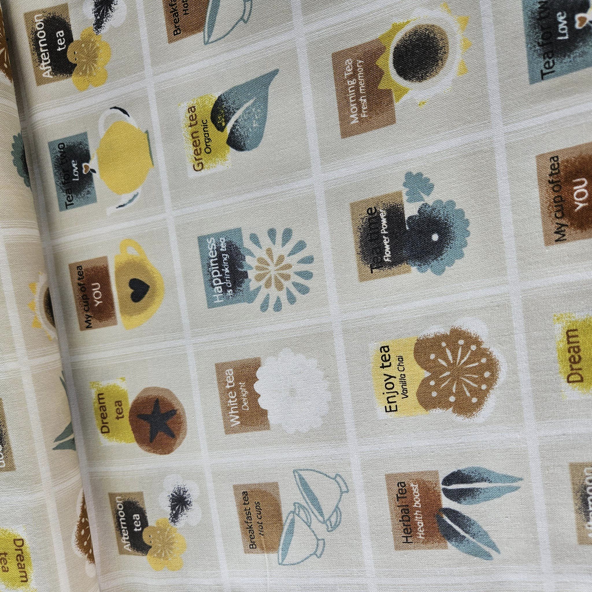 Stof - Five OClock Tea Squares 100% Cotton Fabric