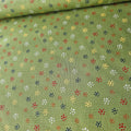Stof - Hand Made Style Daisy Dot Green 100% Cotton Fabric