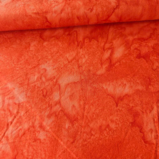 Indonesian Bali Batik - Marble Orange 100% Cotton Fabric
