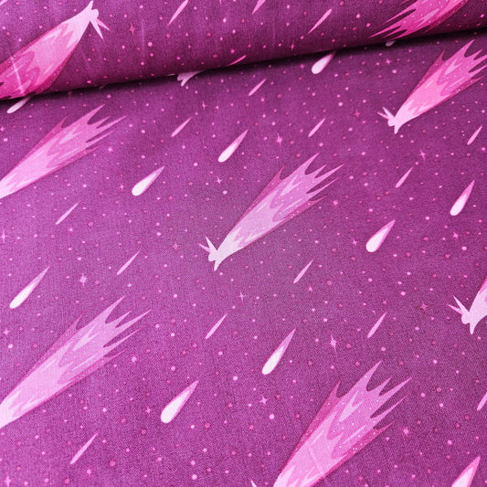 Windham Fabrics - Luna Sol Comets Purple 41880-5 100% Cotton Fabric