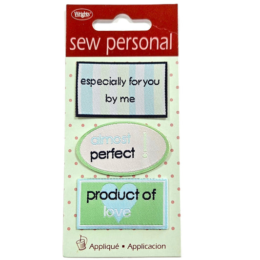 Wrights Sew Personal Iron-on Applique - Almost Perfect