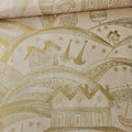 Stof - Spirit of Christmas Village Gold 100% Cotton Fabric