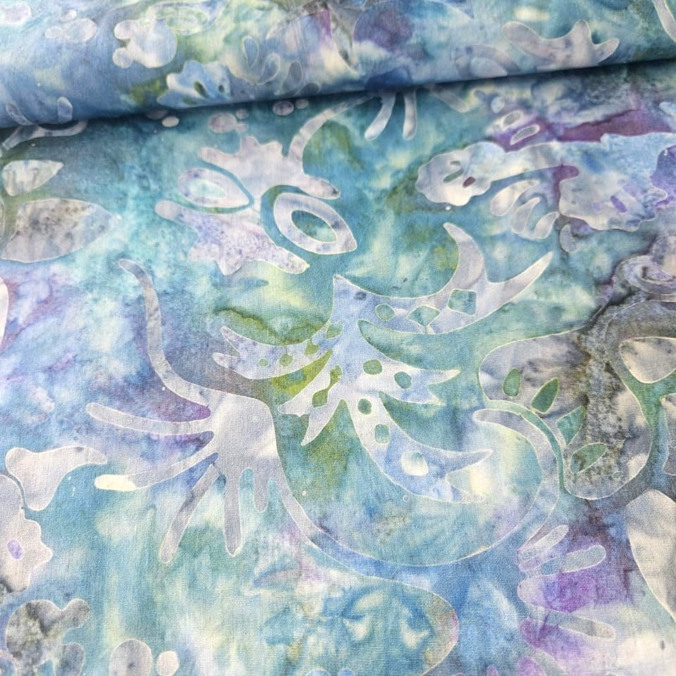 Indonesian Bali Batik - Sea Kelp Seafoam 100% Cotton Fabric