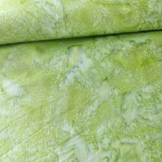 Indonesian Bali Batik - Marble Green Apple 100% Cotton Fabic