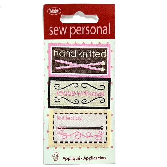 Wrights Sew Personal Iron-on Applique - Made with Love
