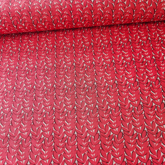 Windham Fabrics - Fantasy Leaves Rouge 51292 100% Cotton Fabric