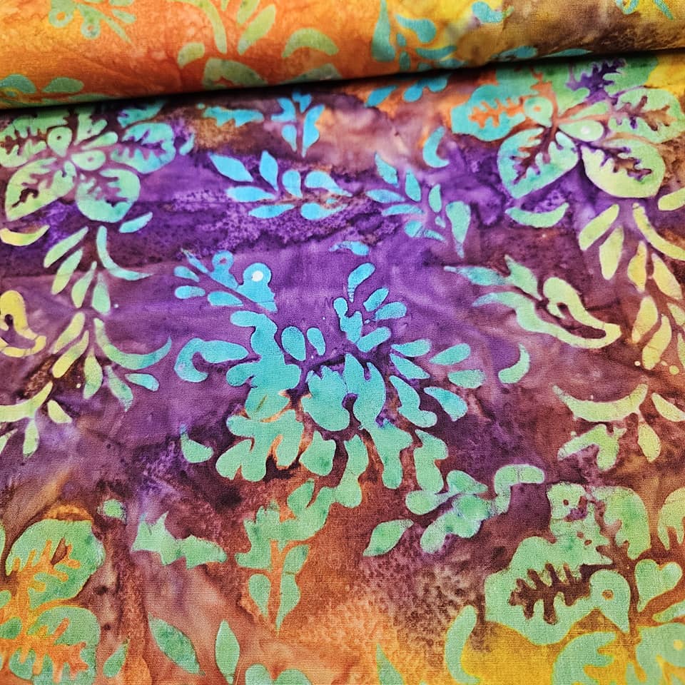 Indonesian Bali Batik - Flower Burst 2 100% Cotton Fabric
