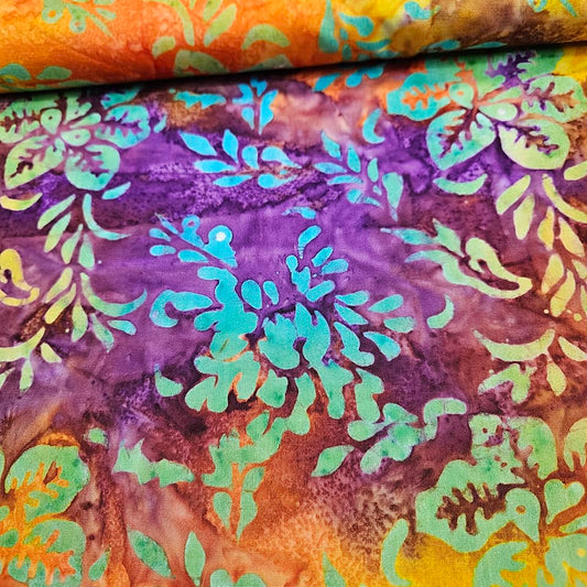 Indonesian Bali Batik - Flower Burst 2 100% Cotton Fabric