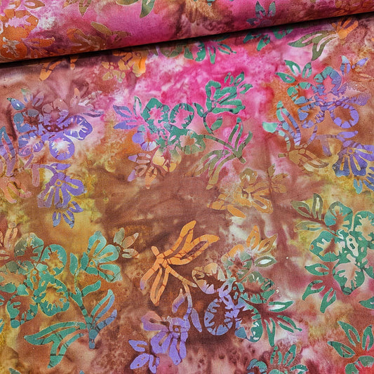 Indonesian Bali Batik - Flowers 1 100% Cotton Fabric