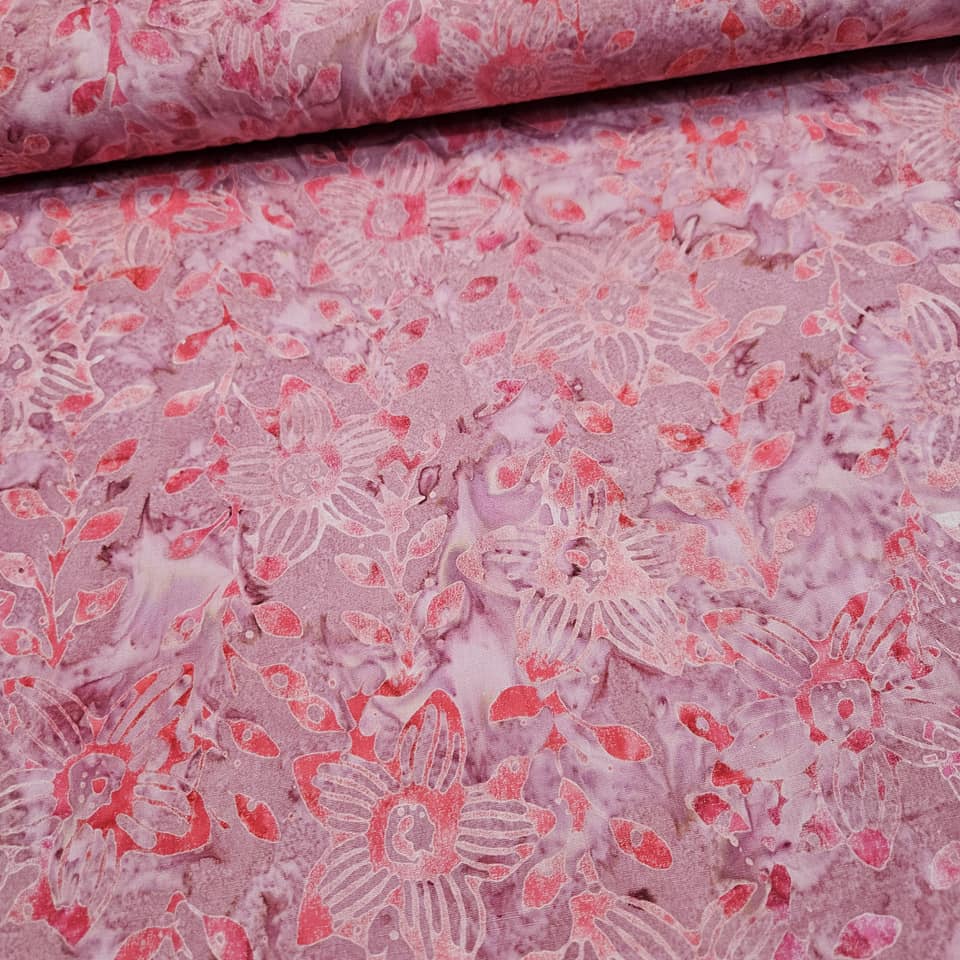 Indonesian Bali Batik - Amaryllis Pink 100% Cotton Fabric