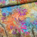 Indonesian Bali Batik - Paradise Flower Sunset 100% Cotton Fabric - Crafts and Quilts
