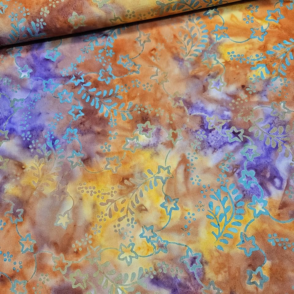 Indonesian Bali Batik - Twilight Stars 4 100% Cotton Fabric