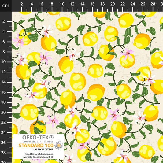 Stof - Citronella Bloom Lemon Lily 4502-154 100% Cotton Fabric