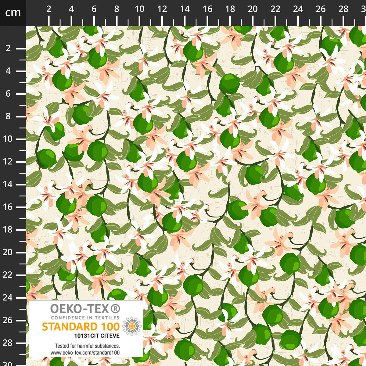 Stof - Citronella Bloom Limes Lily 4502-158 100% Cotton Fabric