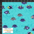 Stof - Sea the Ocean Fish 4502-384 100% Cotton Fabric - Crafts and Quilts