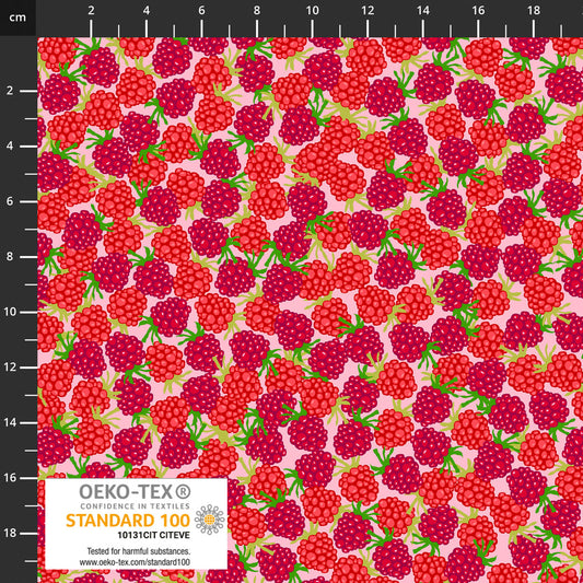 Stof - Full of Summer 4502-473 Raspberries 100% Cotton Fabric