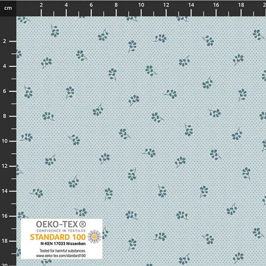 Stof - Tiny Delight 4514-266 Soft Blue 100% Cotton Fabric
