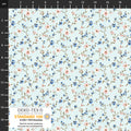 Stof - Tiny Mixture 4514-349 Floral Pale Blue 100% Cotton Fabric