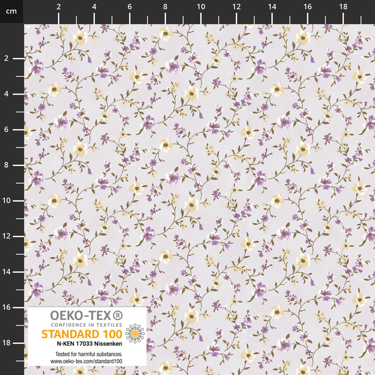 Stof - Tiny Mixture 4514-352 Floral Lilac 100% Cotton Fabric