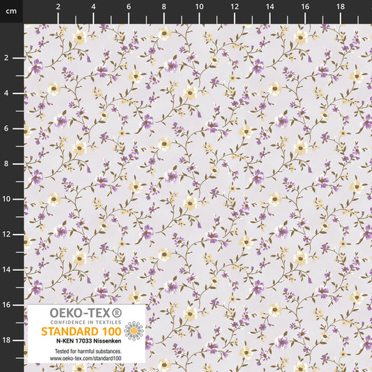 Stof - Tiny Mixture 4514-352 Floral Lilac 100% Cotton Fabric