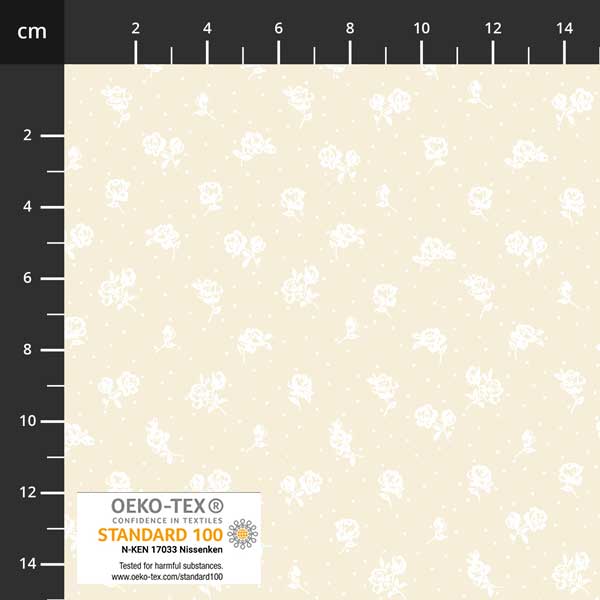 Stof - Neutral Notes 4517-001 Cream 100% Cotton Fabric