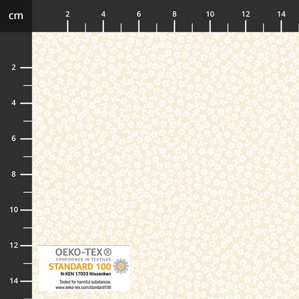 Stof - Neutral Notes 4517-025 Cream 100% Cotton Fabric