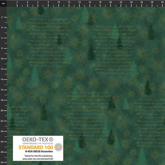 Stof - Star Sprinkle 4599-805 Carols Green 100% Cotton Fabric