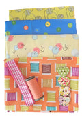 Half Yard Stash Bundle - Sewing Supplies - Inc 4 x fabrics, DMC thread, ribbon & buttons