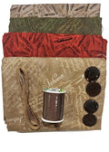 Half Yard Stash Bundle - Writers Blend 2- Inc 4 x fabrics, thread, ribbon & buttons - Crafts and Quilts