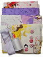 Half Yard Stash Bundle - Disney Girl Mix - Inc 4 x fabrics, thread, ribbon & buttons