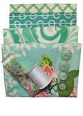 Half Yard Stash Bundle - Parasol - Inc 4 x fabrics, thread, ribbon & buttons - Crafts and Quilts