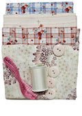 Half Yard Stash Bundle - Traditions - Inc 4 x fabrics, thread, ribbon & buttons - Crafts and Quilts