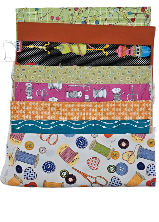 Fat Eighths Bundle - Handstiched- 100% Cotton Fabric