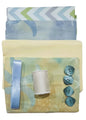 Half Yard Stash Bundle - Coastal Blend - Inc 4 x fabrics, thread, ribbon & buttons