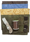 Half Yard Stash Bundle - Writers Blend - Inc 4 x fabrics, thread, ribbon & buttons - Crafts and Quilts