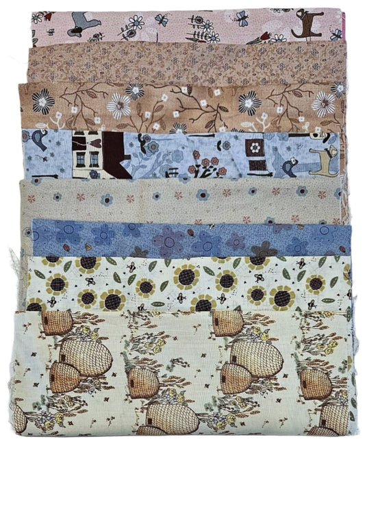 Fat Eighths Bundle - Countryside - 100% Cotton Fabric