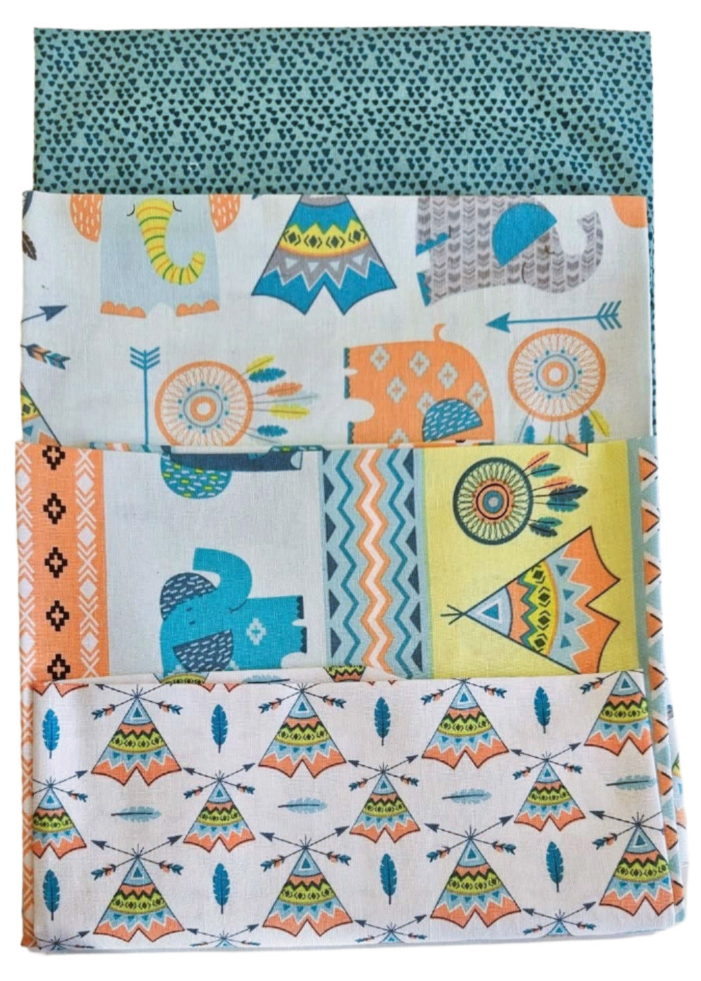 Fat Quarter Bundle - Tiny Teepee - 100% Cotton Fabric