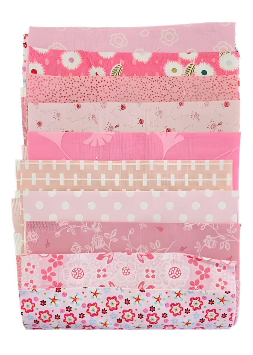 5" Charm Roll - Blend Pink - Ten 100% Cotton Strips