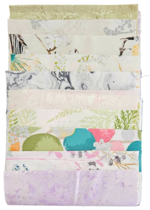 5" Charm Roll - Frozen Forest - Ten 100% Cotton Strips - Crafts and Quilts