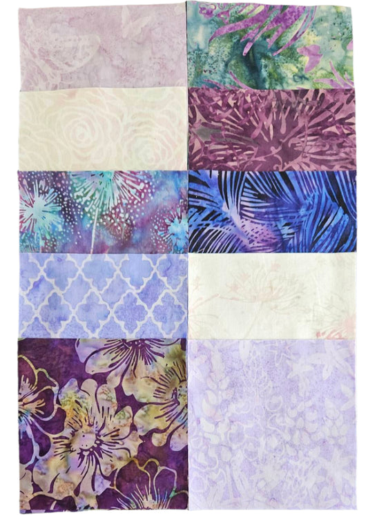 5" Charm Pack - Hoffman Batiks Orchid - 40 Squares