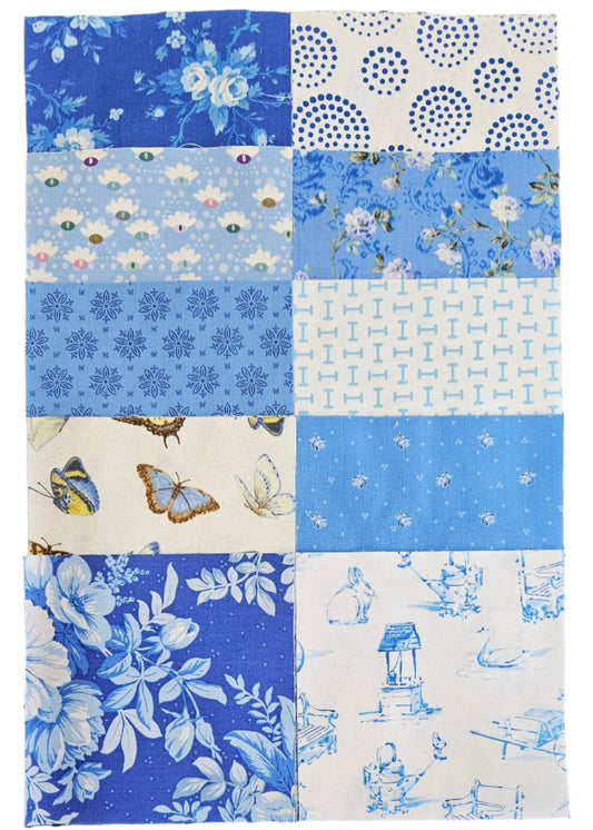 5" Charm Pack - Blue White - 40 Squares