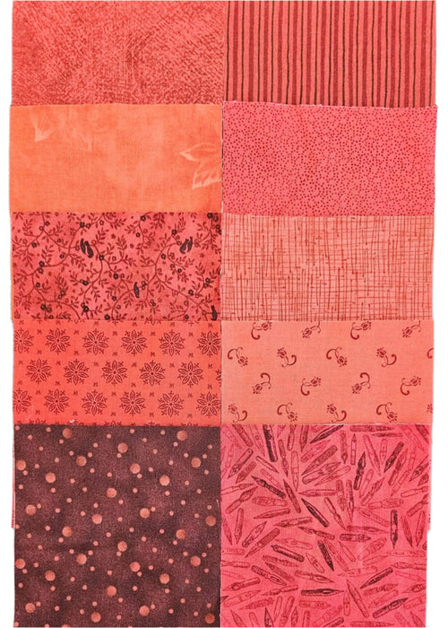 5" Charm Squares - Red Blend - 40 piece - Crafts and Quilts
