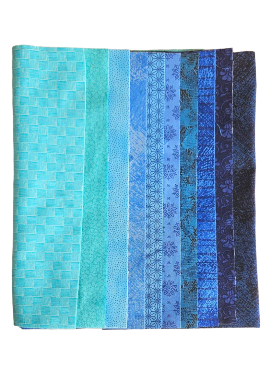 Layer Cake  - Blend Blue - Twenty 10" Squares 100% Cotton Fabric Bundle