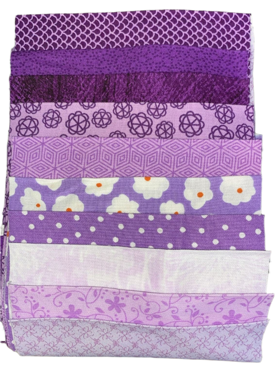 5" Charm Roll - Blend Purple - Ten 100% Cotton Strips
