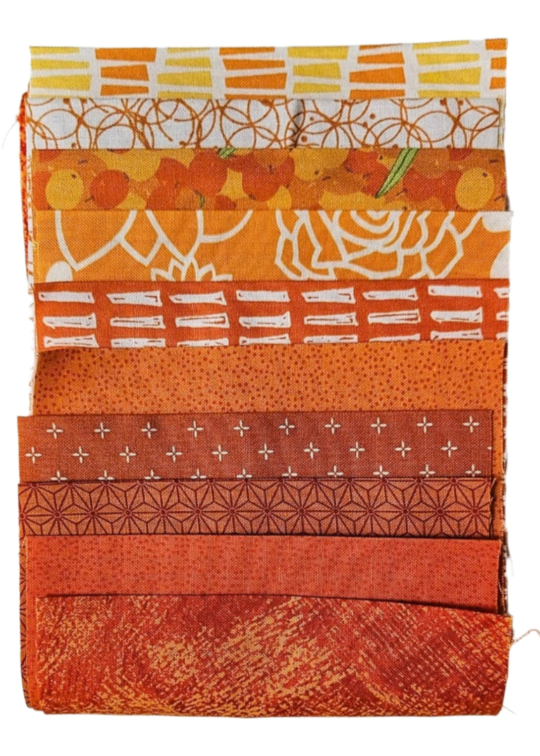 5" Charm Roll - Blend Orange - Ten 100% Cotton Strips