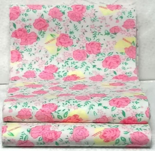 5" Border Binding Strips - Two 5" x 108" Strips - Free Spirit Rosebuds - Crafts and Quilts