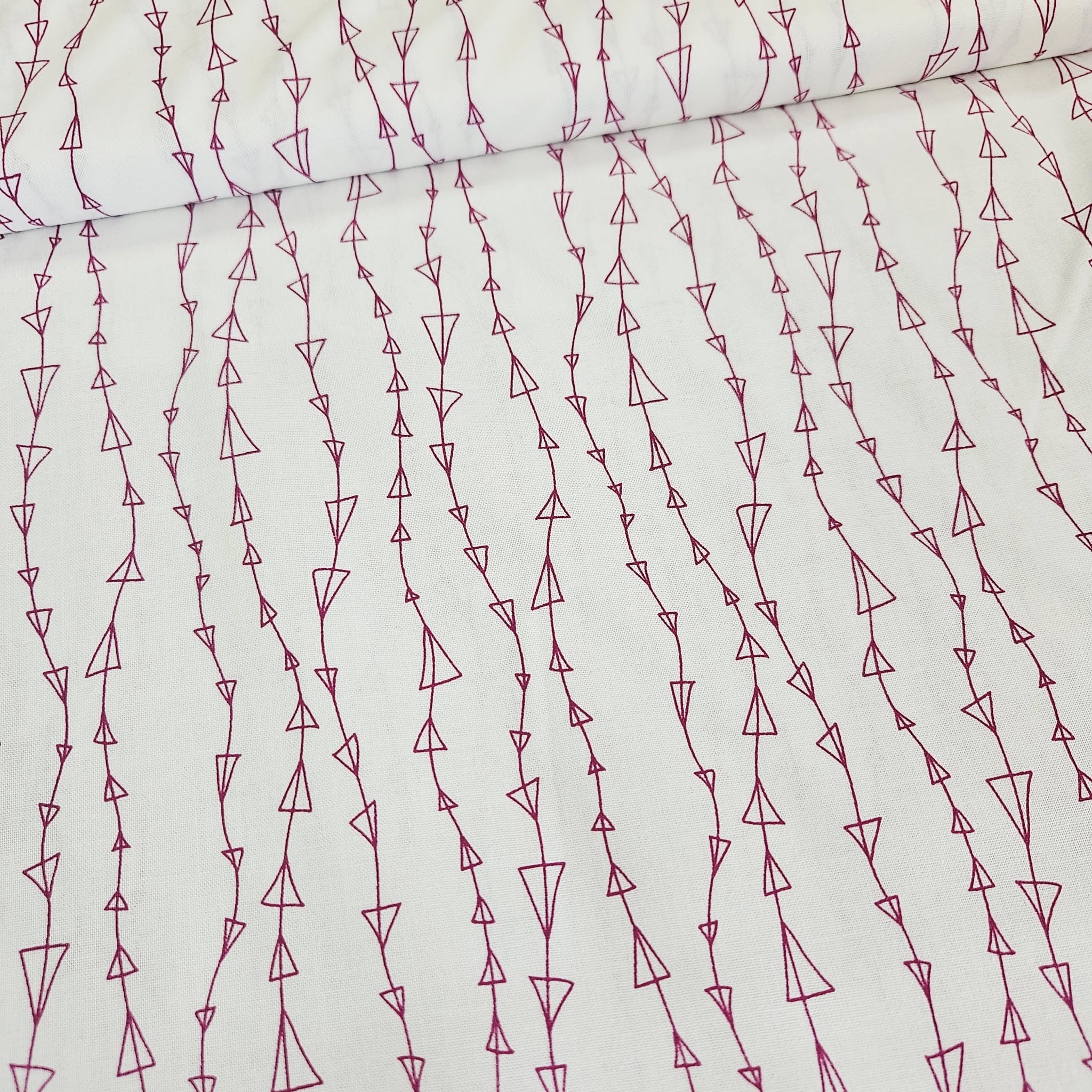 Windham Fabrics - Notepad White Pink 100% Cotton Fabric