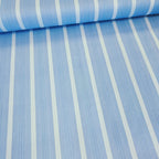 Stof - Zoo Around Blue Stripe 100% Cotton Fabric
