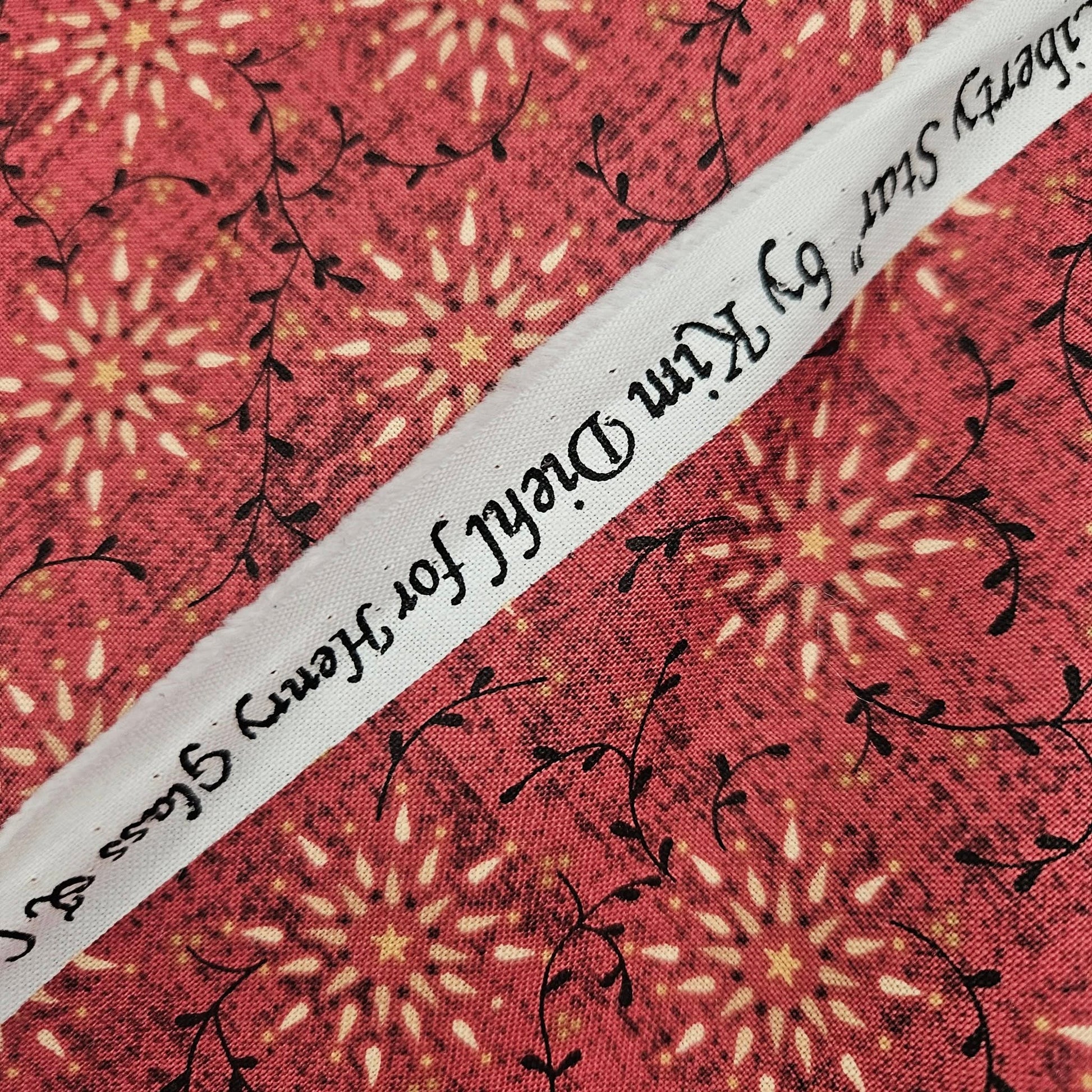 Henry Glass - Liberty Star by Kim Diehl Red 100% Cotton Fabric