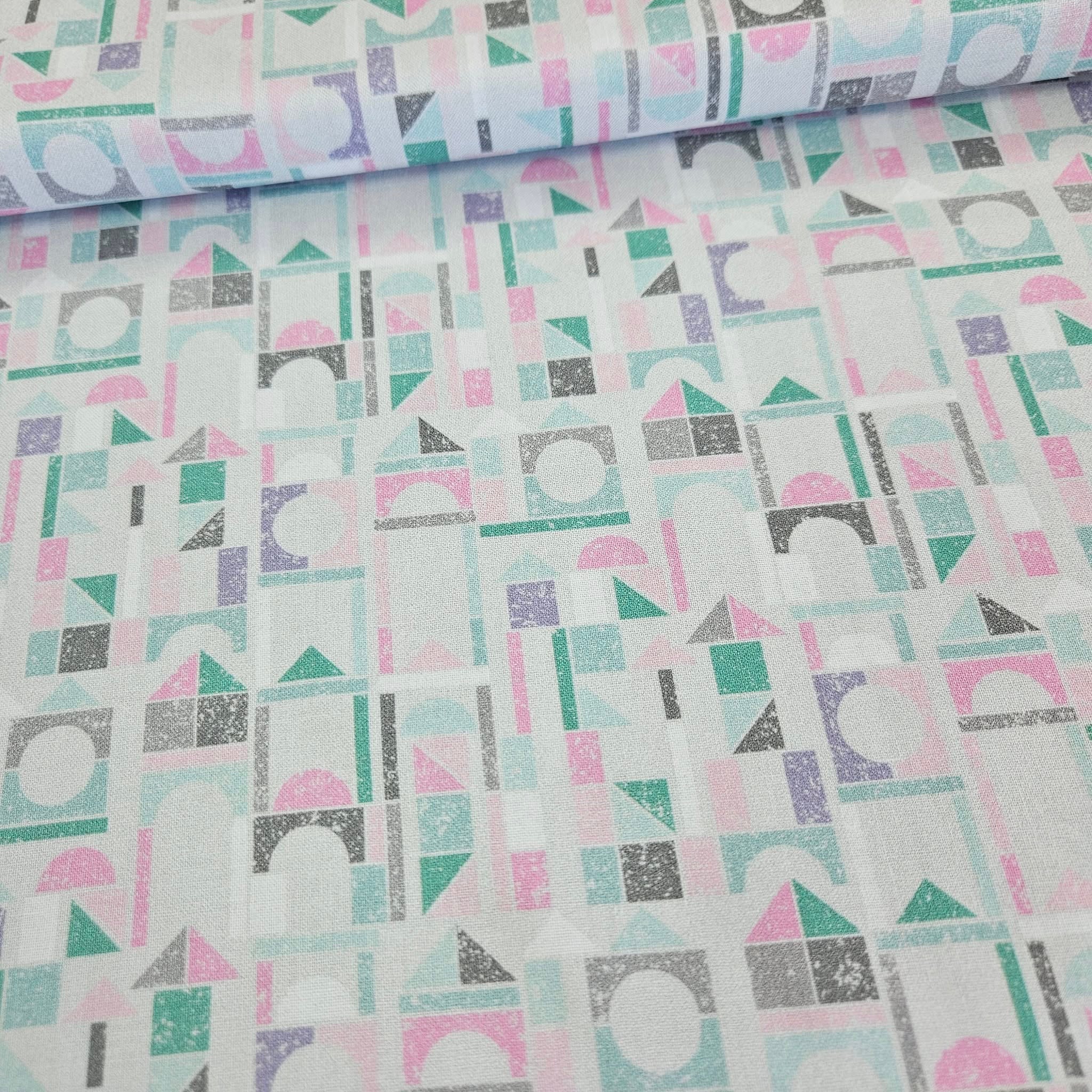 Stof - Rocking Horses Building Blocks 100% Cotton Fabric